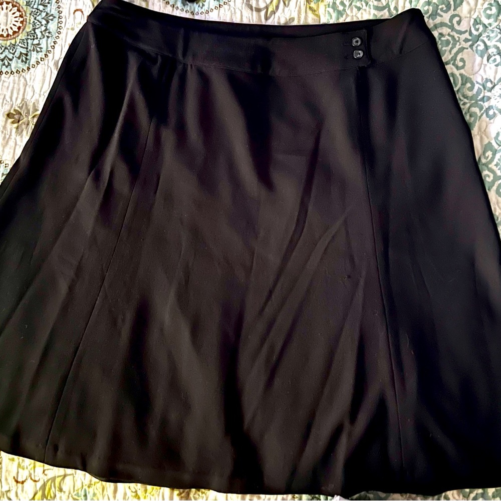 Vintage Y2K Avenue- Elegant Black Women's Skirt Sz 18